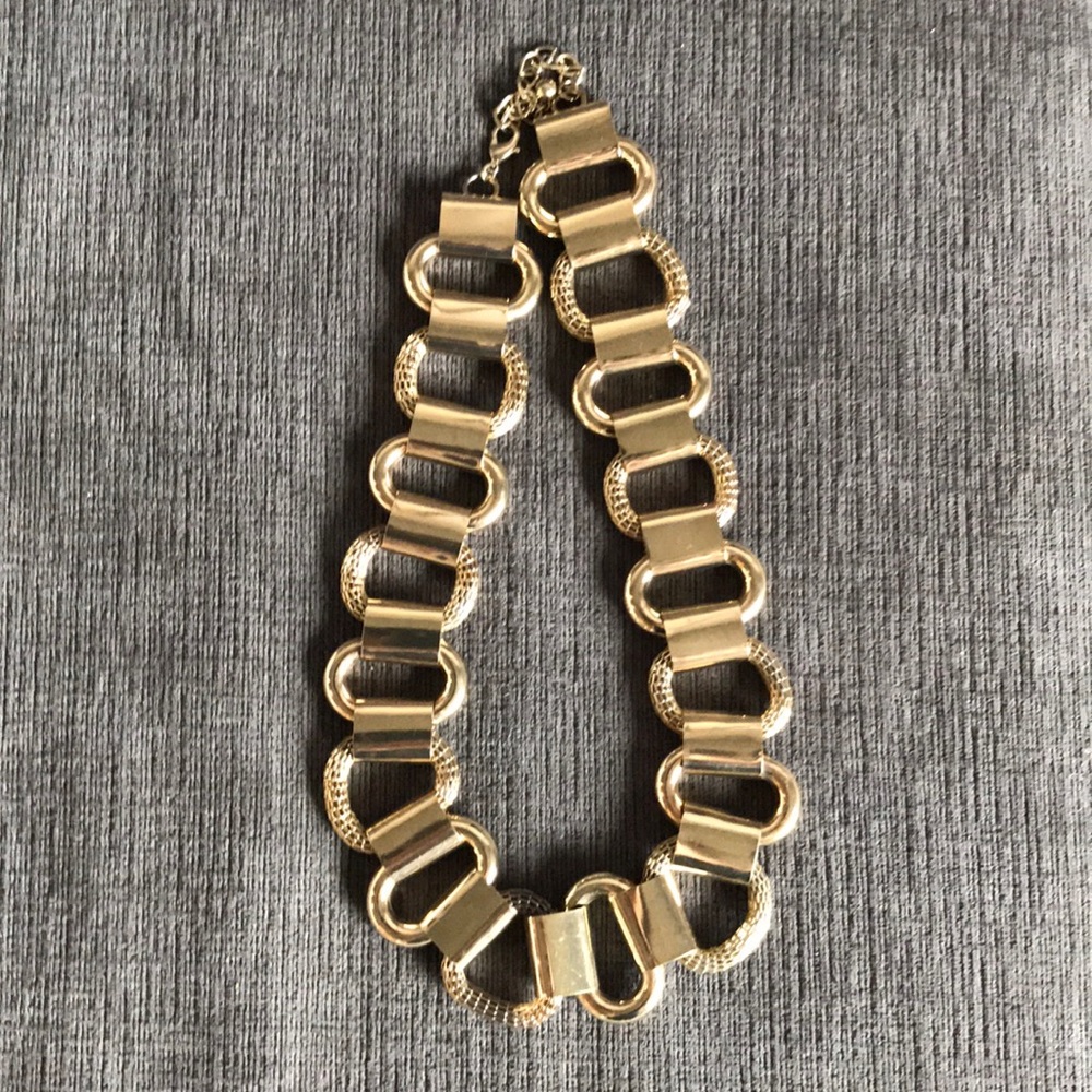 gold colored accent necklace from Express